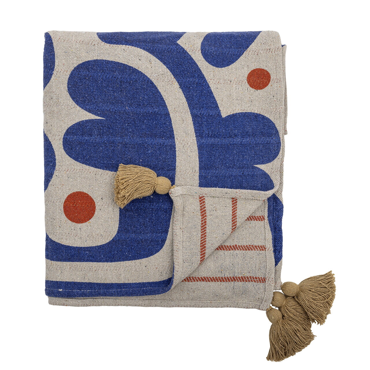Pled, Bloomingville, Eviaya, 130x160 cm, amestec bumbac, multicolor - imagine 6